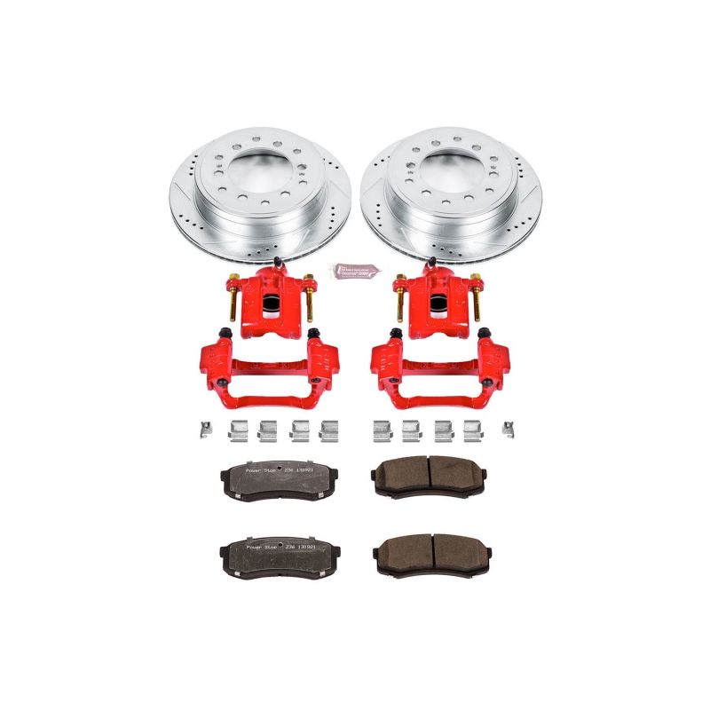 PowerStop Z36 Truck & Tow Rear Brake Kit with Calipers - Toyota 4Runner / Lexus GX460 2010-2024