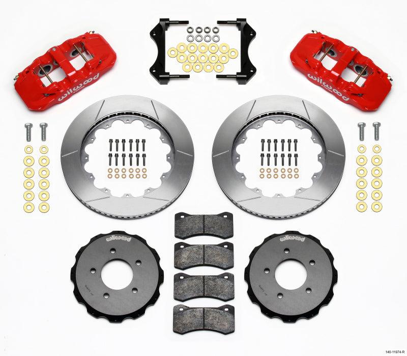 Wilwood AERO6 Front Hat Kit for 1999–2006 BMW E46 – 14.00 Red - OneFastShop