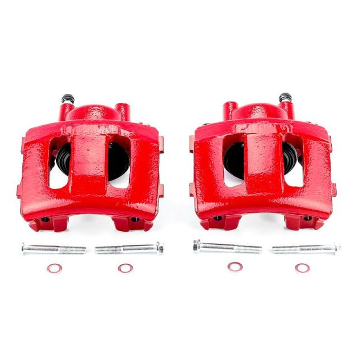 PowerStop Front Red Calipers w/o Brackets Pair for 90-01 Jeep Cherokee