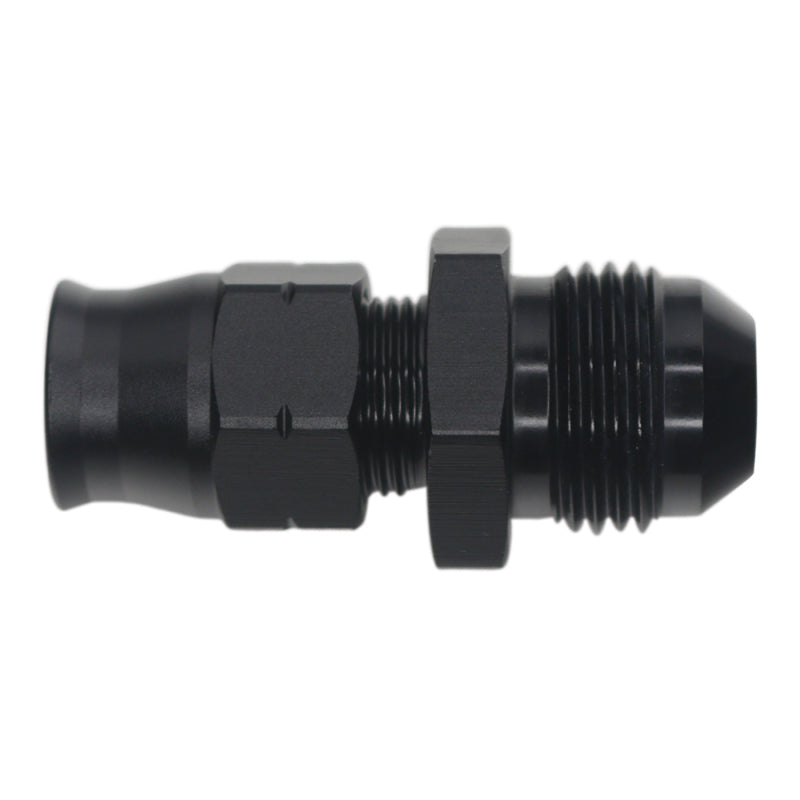 DeatschWerks 8AN Male Flare to 3/8in Hardline Compression Adapter - Matte Black
