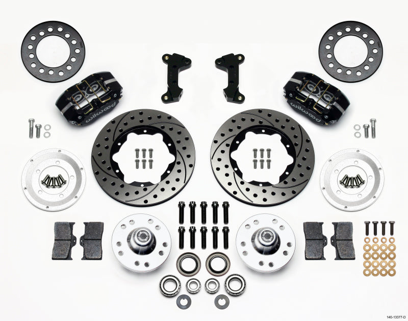 Wilwood Dynapro Dust-Boot Front Kit 11.00in Drilled 74-80 Pinto Mustang II Disc Spindle Only