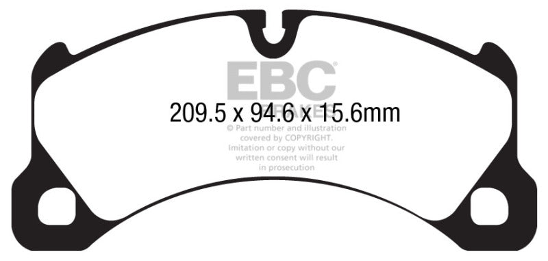 EBC Yellowstuff Front Brake Pads for 10-18 Porsche Cayenne 3.6 - OneFastShop