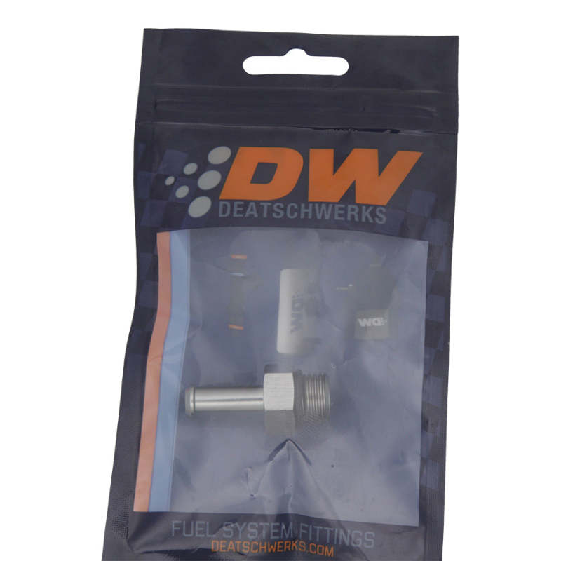 DeatschWerks 6AN ORB Male To 5/16in Barb Fitting Single Barb With O-Ring