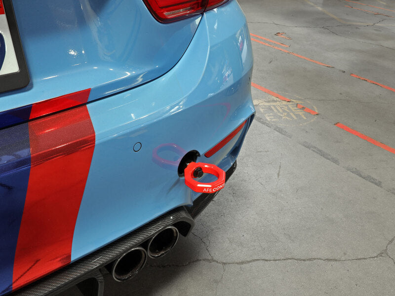 aFe Control Rear Tow Hook - BMW F2x/F3x/F8x 2012-2021 - Red, image 2