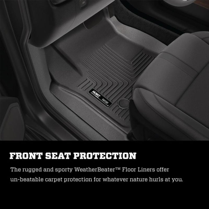 Husky Liners WeatherBeater Black Floor Liners for 07-12 Chevrolet Silverado/GMC Sierra Regular Cab