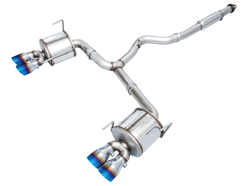 AWE Touring Edition Cat-Back Exhaust - Subaru WRX (VB) 2022-2026 - Vapor Blue Quad Tips
