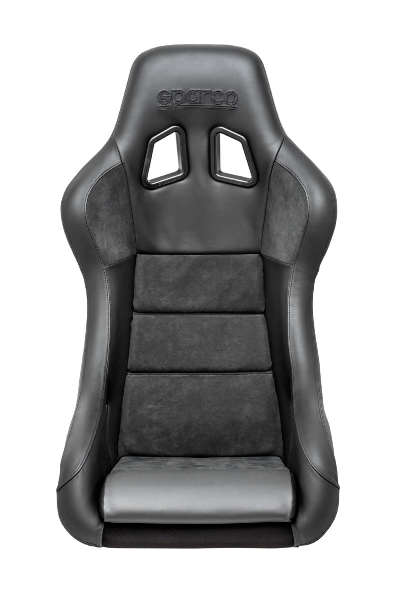 Sparco Seat QRT Performance Leather/Alcantara Black with Side Mount 600QRT - Vehicle Compatibility: N/A - OneFastShop