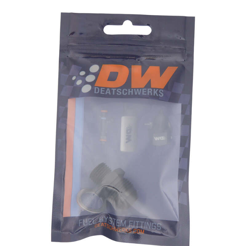 DeatschWerks AN to Metric Fuel Fitting - 8AN Male Flare to M14x1.5 Male - Matte Black, image 2