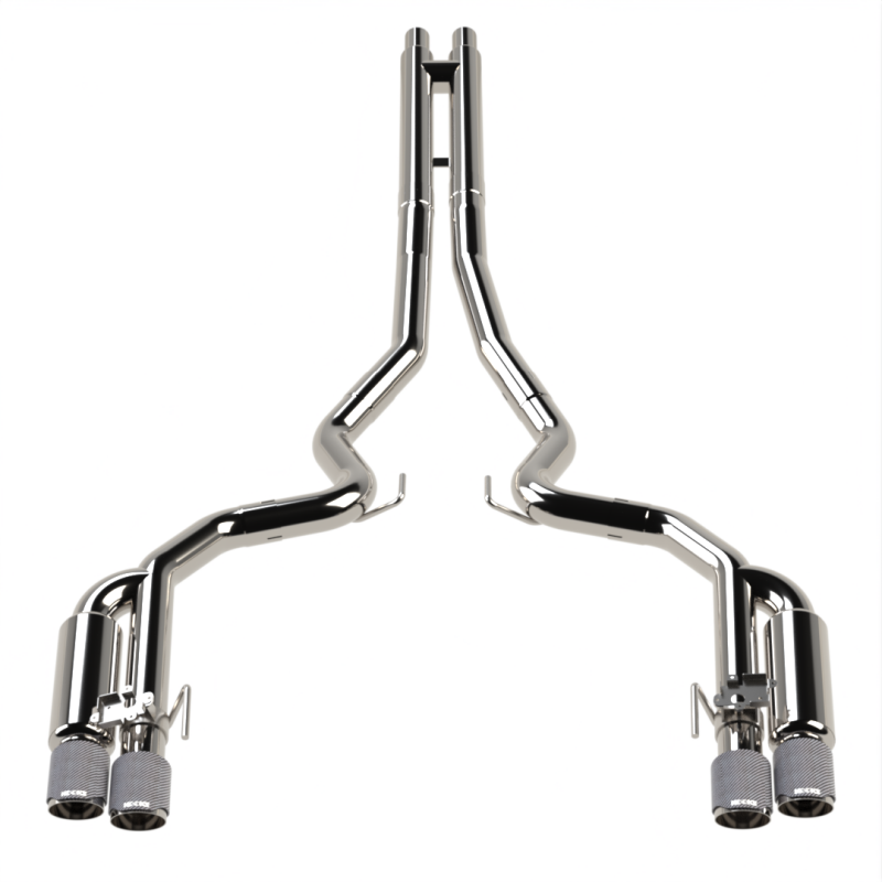 Kooks 2018–2024 Valved Shotgun Cat-Back Exhaust for Ford Mustang GT 5.0 Carbon - OneFastShop