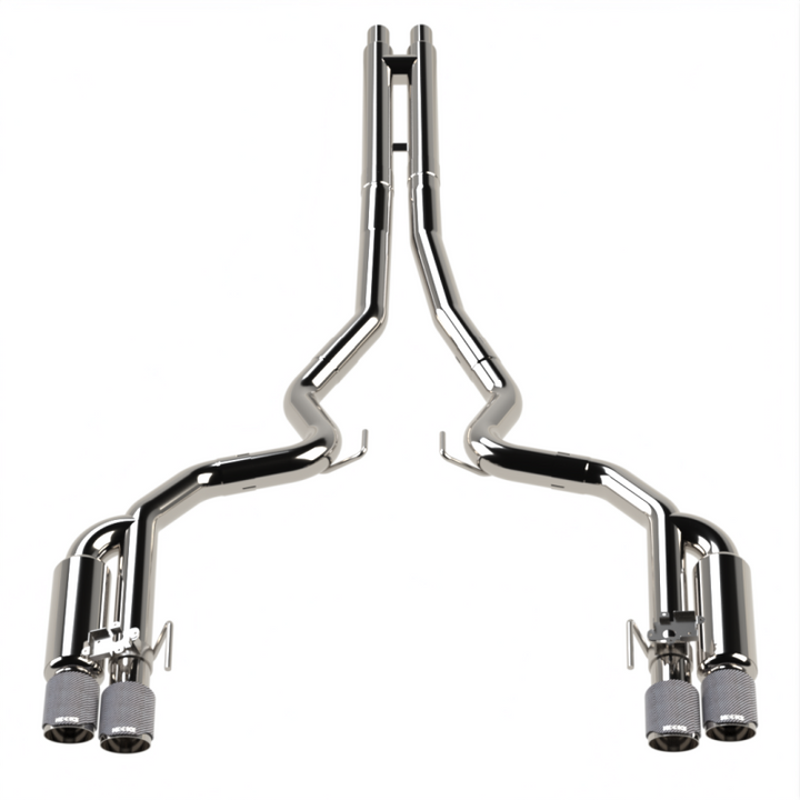 Kooks 2018–2024 Valved Shotgun Cat-Back Exhaust for Ford Mustang GT 5.0 Carbon - OneFastShop