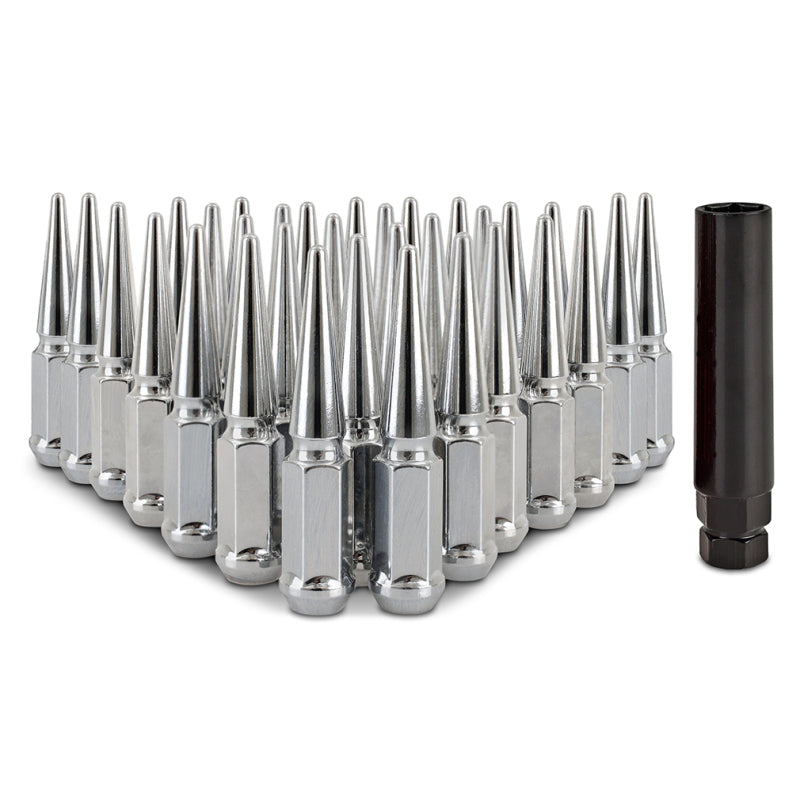 Mishimoto Steel Spiked Lug Nuts M14 x 1.5 32pc Set - Chrome