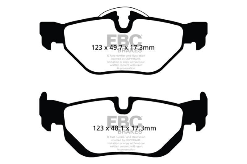 EBC Ultimax2 Rear Brake Pads for 2013-2015 BMW X1 2.0 Turbo 28i
