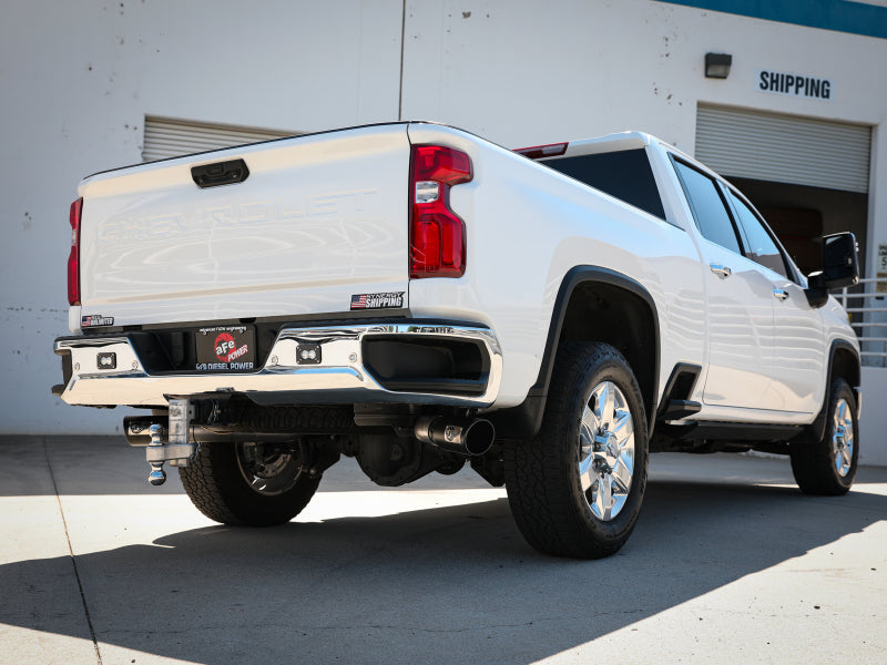 aFe Large Bore-HD 4in 409SS DPF-Back Exhaust - Chevrolet Silverado / GMC Sierra 2500 HD / 3500 HD 6.6L L5P Duramax, image 3