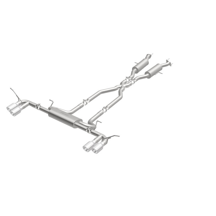 Magnaflow Cat Back Exhaust SS 2.5in Quad Split Polish 4in Tip for 14-15 Jeep Grand Cherokee 3.6L 5.7L V6 V8 - OneFastShop