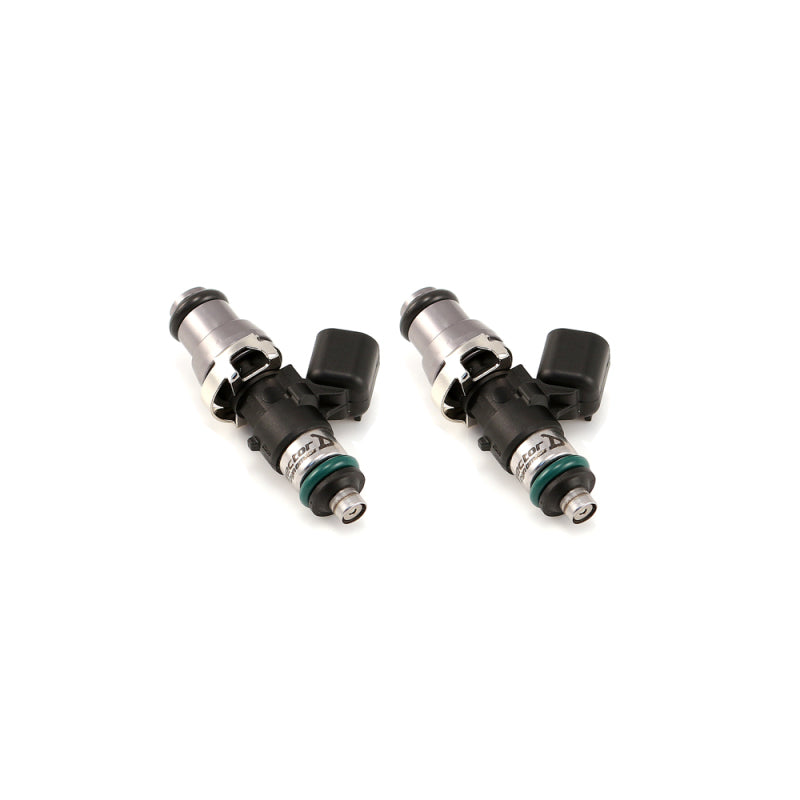 Injector Dynamics ID1050-XDS Fuel Injectors - 48mm, 14mm Grey Top Adapter, 14mm Lower O-Ring - Set of 2