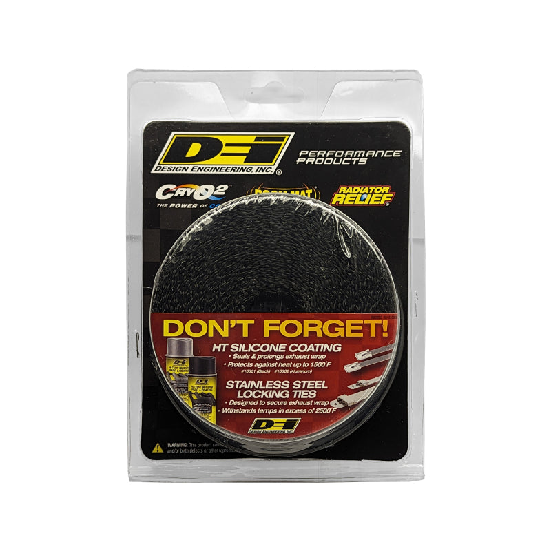 DEI Exhaust Wrap 2in x 25ft Titanium Black - Improved Thermal Performance