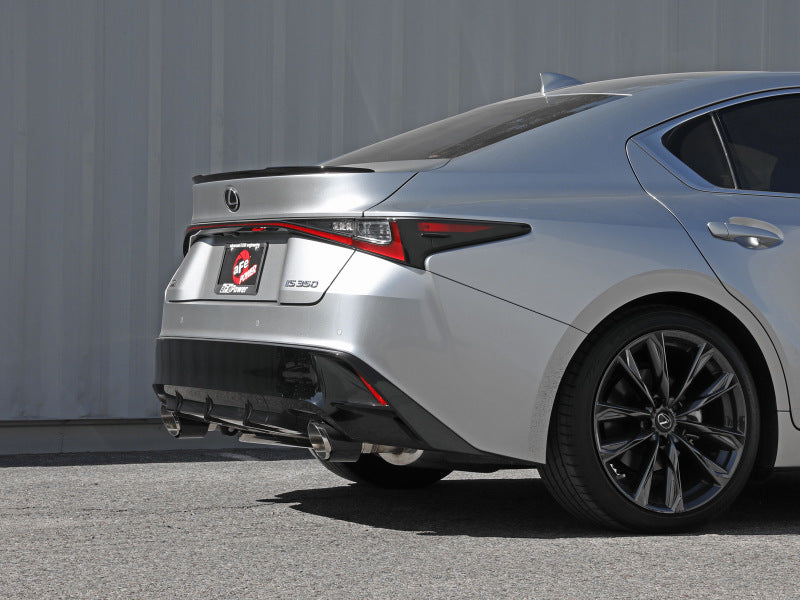 aFe Lexus IS350 14-22 V6-3.5L Takeda Axle-Back Exhaust System Carbon Fiber Tip