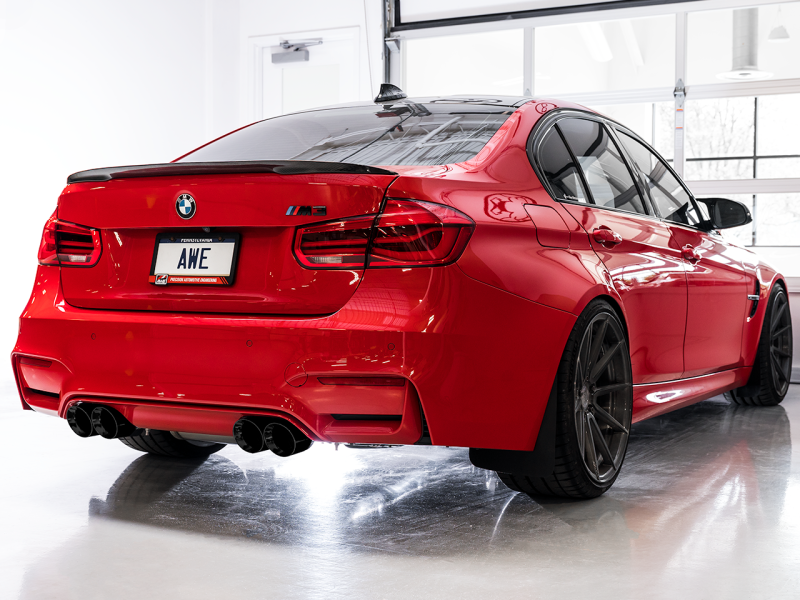 AWE Tuning BMW F8X M3/M4 Track Edition Catback Exhaust - Diamond Black Tips.