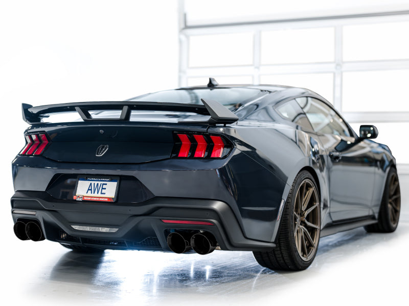 AWE Ford Mustang Dark Horse S650 Catback Exhaust with Quad Black Tips