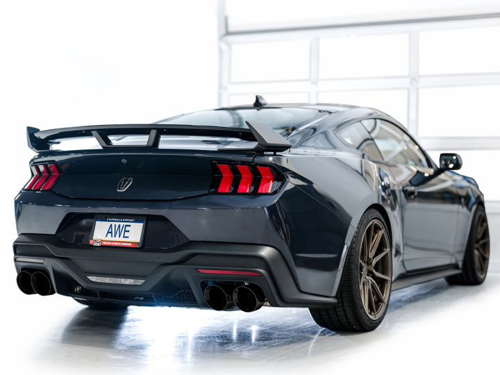AWE Ford Mustang Dark Horse S650 Catback Exhaust with Quad Black Tips