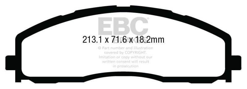 EBC Yellowstuff Front Brake Pads for 13-22 Ford F250 Super Duty 6.2 2WD