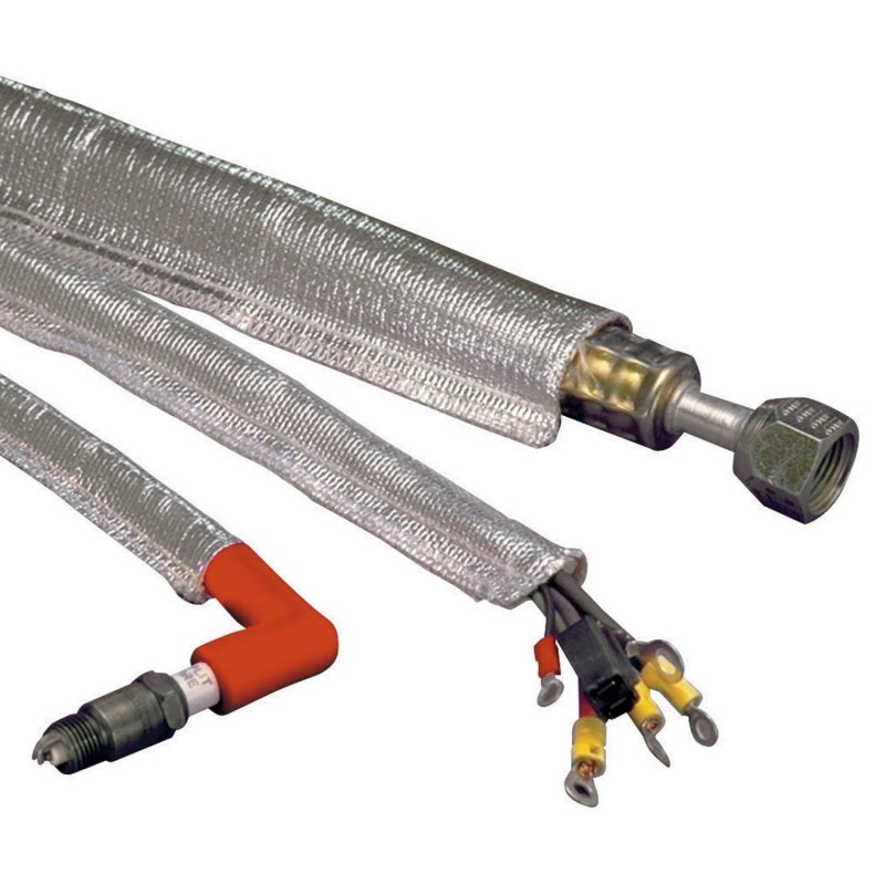 DEI Heat Sheath 1-1/4in I.D. x 3ft Aluminized Sleeving Sewn Edge - OneFastShop