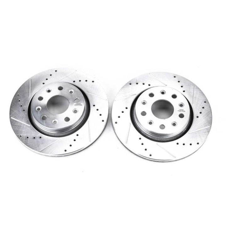 PowerStop Front Evolution Drilled & Slotted Rotors for 18-19 Jeep Wrangler - OneFastShop
