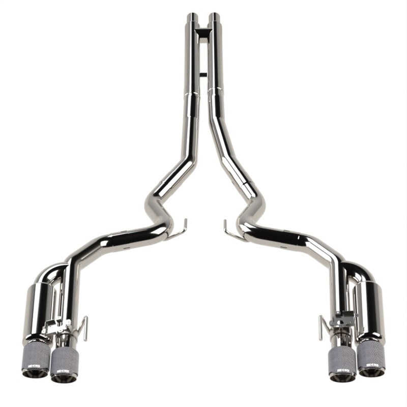 Kooks 2018–2024 Valved Shotgun Cat-Back Exhaust for Ford Mustang GT 5.0 Carbon - OneFastShop