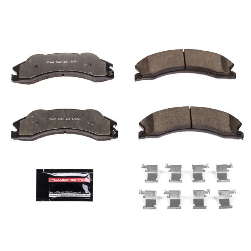 PowerStop Z36 Truck & Tow Brake Pads with Hardware for 2011 Chevrolet Silverado 2500 HD Front or Rear