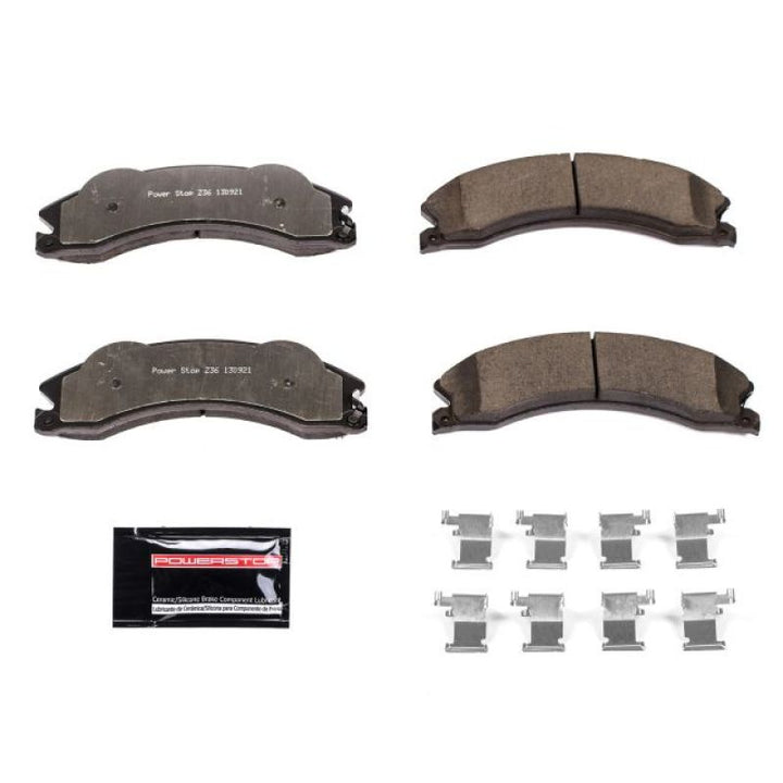PowerStop Z36 Truck & Tow Brake Pads with Hardware for 2011 Chevrolet Silverado 2500 HD Front or Rear