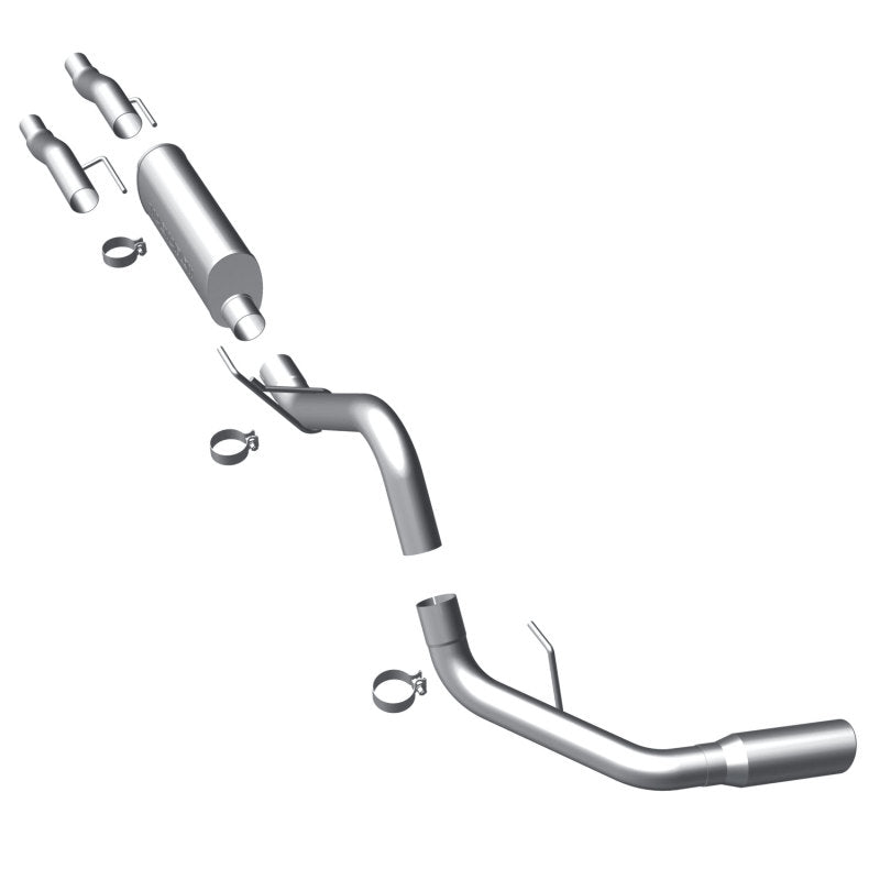 Magnaflow SS Catback Exhaust for 2011-2014 Ford F-150 3.7L/5.0L/6.2L Single Rear Exit with 4in Stainless Steel Tips - OneFastShop