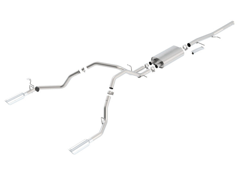 Borla S-Type SS Catback Exhaust for 09-11 Chevrolet Silverado / 09-11 GMC Sierra 1500 - T-304 Stainless Steel, Million-Mile Warranty