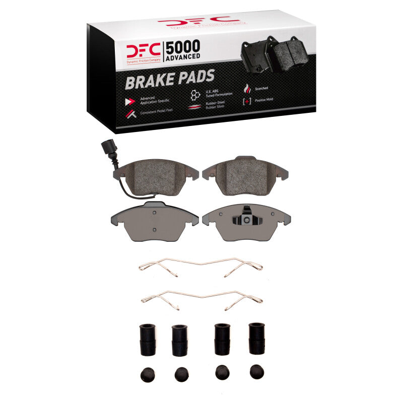 DFC 5000 Advanced Ceramic Front Brake Pads with Hardware - VW GTI / Jetta / Audi A3 2006-2017