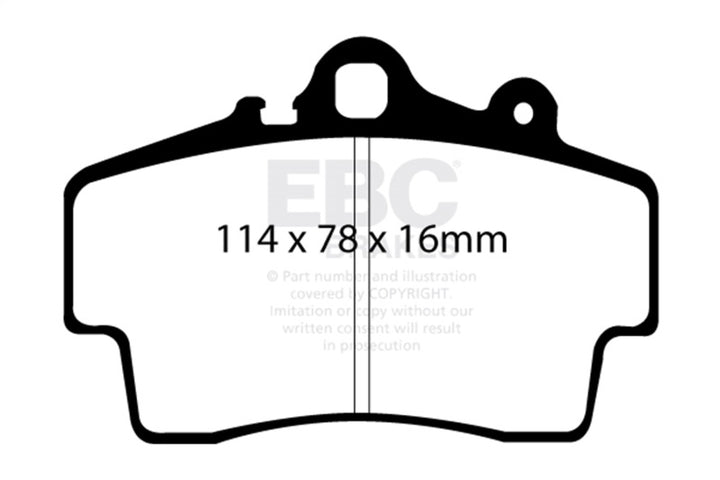 EBC Front Brake Pads Yellowstuff 2.5 for 97-99 Porsche Boxster (Cast Iron Rotors Only) - OneFastShop