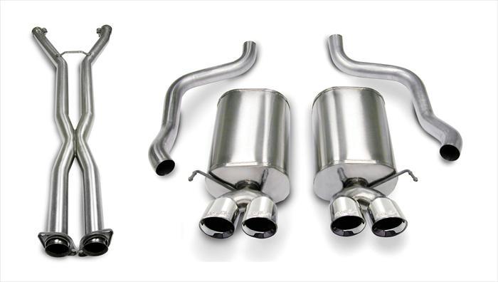 CORSA Performance Sport Cat-Back Exhaust - Chevrolet Corvette 2005-2008 - Polished Tips