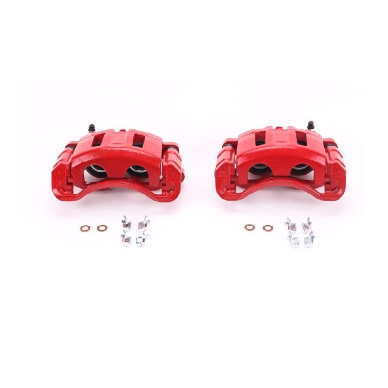 PowerStop Front Red Calipers with Brackets Pair for 98-05 Chevrolet Blazer - OneFastShop