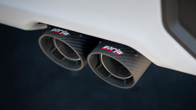Borla ATAK Cat-Back Exhaust - Chevrolet Silverado / GMC Sierra 1500 2024-2026 - Carbon Fiber Tips, image 2