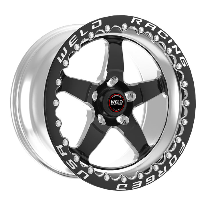 Weld S71 15x10.33 - 5x120mm BP - 7.5in. BS Black Wheel - Black Single Beadlock MT - OneFastShop