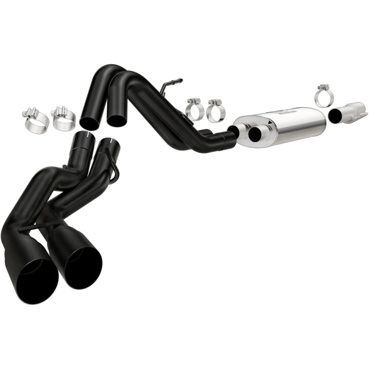 Magnaflow Cat-Back Exhaust System 10-14 Ford Raptor 6.2L V8 2.5/3in Black Dual Same Side Exit Rear 3.5in Tips - OneFastShop