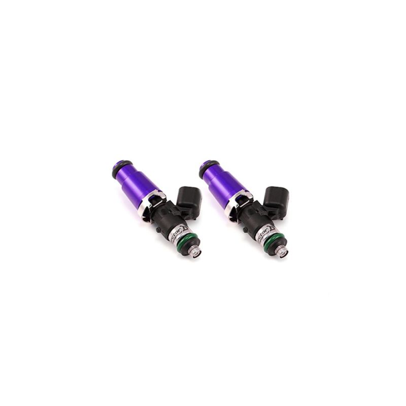 Injector Dynamics ID1050-XDS Fuel Injectors - 60mm, 14mm Purple Top Adapter, 14mm Lower O-Ring - Set of 2