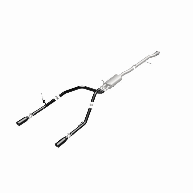 Magnaflow Cat-Back Exhaust 4in Black Dual Split Tips 14-15 Chevy Silverado/GMC Sierra 4.3L-5.3L - OneFastShop
