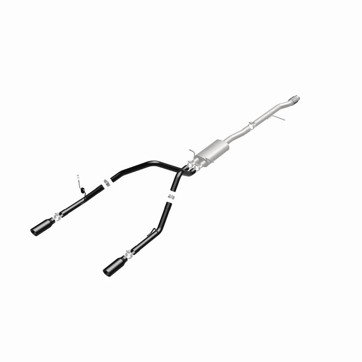 Magnaflow Cat-Back Exhaust 4in Black Dual Split Tips 14-15 Chevy Silverado/GMC Sierra 4.3L-5.3L - OneFastShop