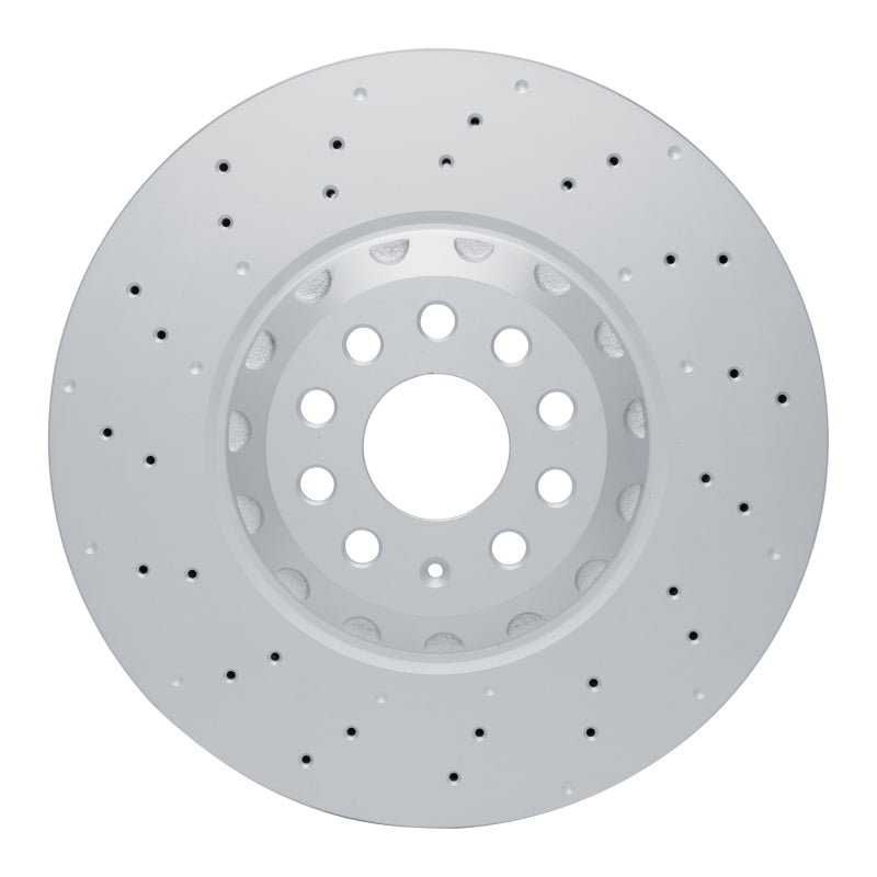 DFC GeoSPEC Coated Drilled Front Brake Rotor - Audi S3 / Volkswagen Golf R 2022-2025