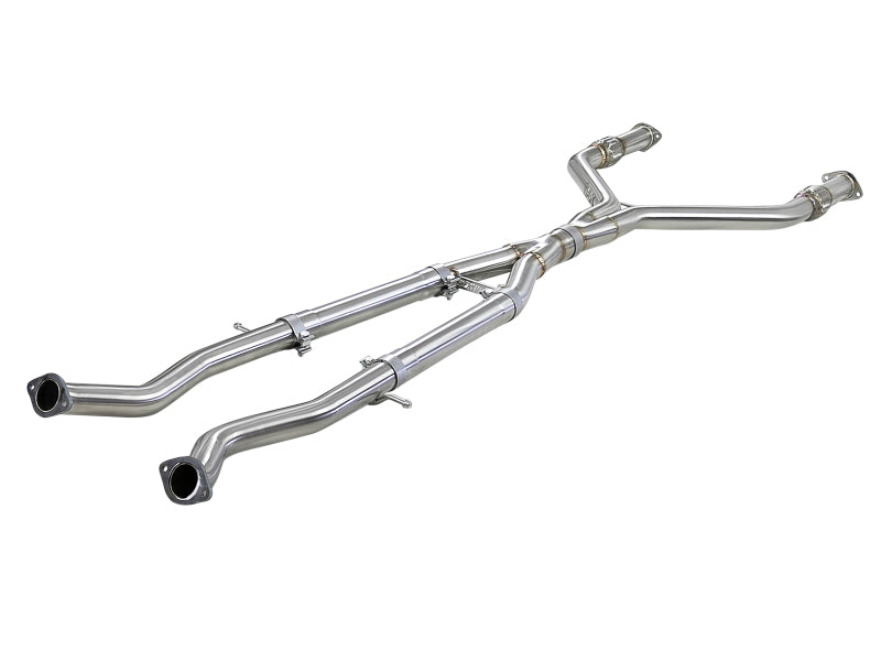 aFe Takeda 2.5in to 3in 304 SS Y-Pipe Exhaust System for 16-18 Infiniti Q50/Q60 V6-3.0L - OneFastShop