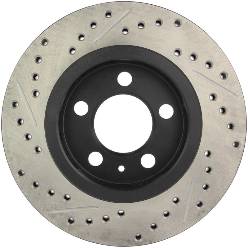 Stoptech Slotted and Drilled Sport Brake Rotor One Piece Direct Replacement Improved Braking Performance - OneFastShop