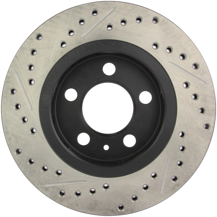 Stoptech Slotted and Drilled Sport Brake Rotor One Piece Direct Replacement Improved Braking Performance - OneFastShop