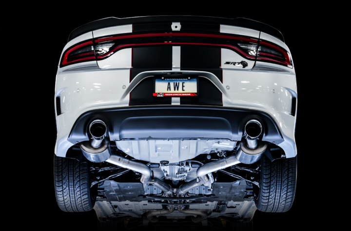 AWE Tuning Touring Edition Exhaust for 2015+ Dodge Charger SC 6.4L/6.2L - Silver Tips - OneFastShop