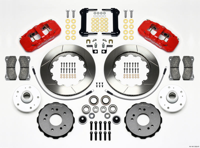 Wilwood AERO6 Front Truck Kit 14.25in Red for 97-03 Ford F150 - OneFastShop