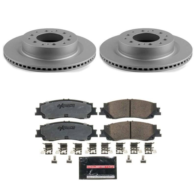 PowerStop Z36 Truck & Tow Rear Coated Brake Kit - Toyota Tundra / Sequoia 2022-2026