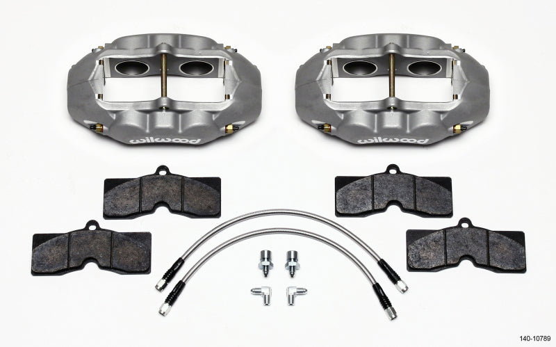 Wilwood D8-4 Front Caliper Kit Clear for Corvette C2/C3 65-82 - OneFastShop